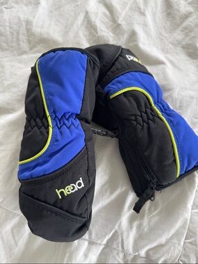 Head Black, Blue and Snow Mittens